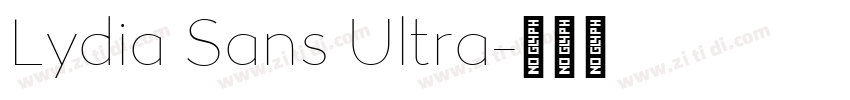 Lydia Sans Ultra字体转换